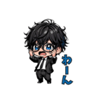 まいにち使える！黒髪スーツくん（個別スタンプ：10）