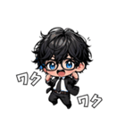 まいにち使える！黒髪スーツくん（個別スタンプ：12）