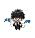 まいにち使える！黒髪スーツくん（個別スタンプ：14）