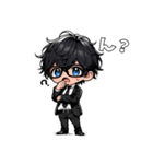 まいにち使える！黒髪スーツくん（個別スタンプ：15）