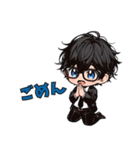 まいにち使える！黒髪スーツくん（個別スタンプ：23）