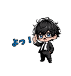 まいにち使える！黒髪スーツくん（個別スタンプ：25）