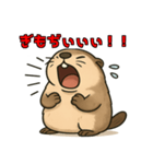 叫ぶ可愛いマーモット（個別スタンプ：18）