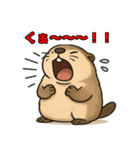 叫ぶ可愛いマーモット（個別スタンプ：26）