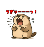叫ぶ可愛いマーモット（個別スタンプ：36）