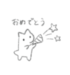 ゆるくてほんわか白ねこスタンプ（個別スタンプ：16）