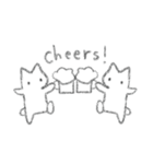 ゆるくてほんわか白ねこスタンプ（個別スタンプ：25）