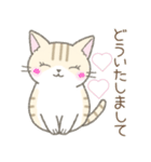 毎日使える挨拶☆トラ猫（個別スタンプ：15）