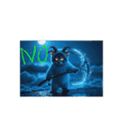 Scary Cat【ネコヤギ】月.ピストル.弓矢（個別スタンプ：10）