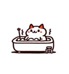 お風呂に入る猫 内気,（個別スタンプ：7）