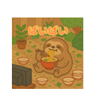 ぽっちゃりまるナマケモノ（個別スタンプ：25）