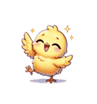 もふもふヒヨコの春ダンス（個別スタンプ：20）