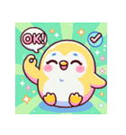ゆめかわペンギンのペンちゃんふわふわ癒し（個別スタンプ：4）