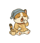 かわいい三毛猫の日常スタンプ（個別スタンプ：3）