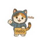 かわいい三毛猫の日常スタンプ（個別スタンプ：13）
