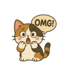 かわいい三毛猫の日常スタンプ（個別スタンプ：16）