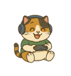 かわいい三毛猫の日常スタンプ（個別スタンプ：35）