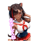 ギャル猫ちゃん プールデートVer（個別スタンプ：2）