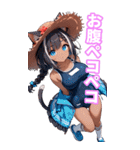 ギャル猫ちゃん プールデートVer（個別スタンプ：33）