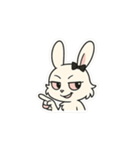 毒舌・白ウサギの“うさこ”（個別スタンプ：3）