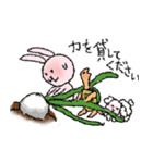 ピンクなうさぎたち（敬語）（個別スタンプ：27）