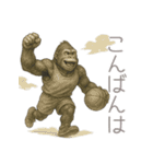 ゴリラ×バスケットボール！鉛筆画（個別スタンプ：15）
