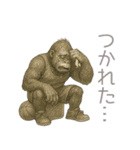 ゴリラ×バスケットボール！鉛筆画（個別スタンプ：24）