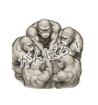 ゴリラ×バスケットボール！鉛筆画（個別スタンプ：40）