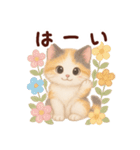 【敬語】ふわふわ三毛猫（個別スタンプ：6）