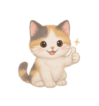 【敬語】ふわふわ三毛猫（個別スタンプ：22）