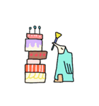 カラフルうごくいきものスタンプ（個別スタンプ：21）