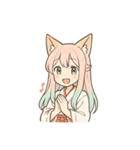 狐耳巫女さくらちゃん【日常会話編】（個別スタンプ：1）