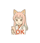 狐耳巫女さくらちゃん【日常会話編】（個別スタンプ：9）