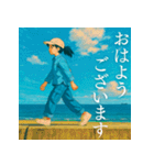 青い空と海と少女（個別スタンプ：2）