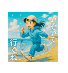 青い空と海と少女（個別スタンプ：14）