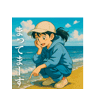 青い空と海と少女（個別スタンプ：16）