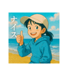 青い空と海と少女（個別スタンプ：26）