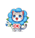 【花猫】ネモフィラにゃん①（個別スタンプ：39）
