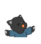 不器用な黒猫（個別スタンプ：17）