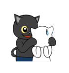 不器用な黒猫（個別スタンプ：34）