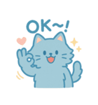 ゆるふわねこ♪ モフにゃん碧さん（個別スタンプ：2）