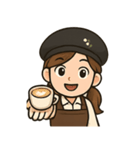 バリスタ女子、勤務中（個別スタンプ：1）