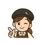 バリスタ女子、勤務中（個別スタンプ：8）