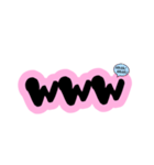 でか文字♥即レス♡簡単返信(BLACK＆PINK)（個別スタンプ：32）