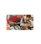 大喰らいAmichanとモグモグ。（個別スタンプ：1）
