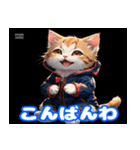 毎日使えるかわいい子猫の挨拶スタンプ（個別スタンプ：3）