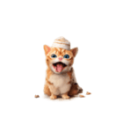 ケーキ帽子猫シリーズ（個別スタンプ：5）