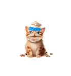 ケーキ帽子猫シリーズ（個別スタンプ：7）
