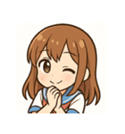 かわいい女子学生とペンギンのスタンプ（個別スタンプ：27）