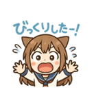 かわいい女子学生とペンギンのスタンプ（個別スタンプ：35）